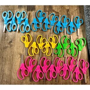 Westcott Scotch Safety Scissors Kids 24pc Bulk Lot Multi Color NWOT Blunt